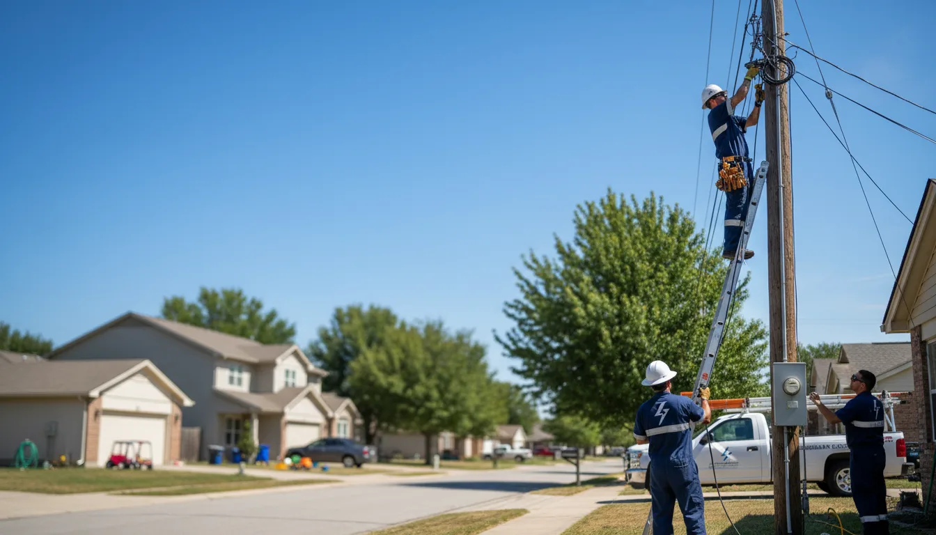 Residential electrician providing installation services in Ransom Canyon, TX